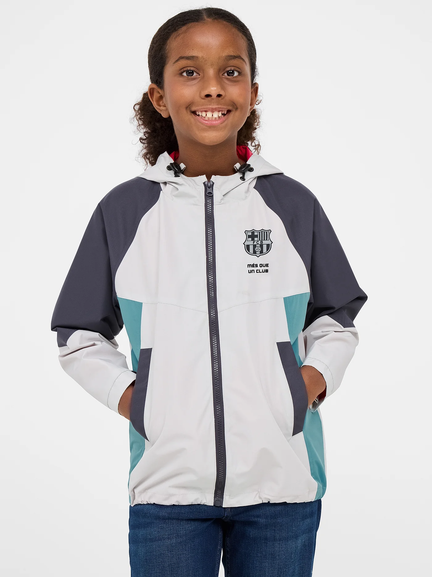 Barça lightweight hooded jacket – Junior