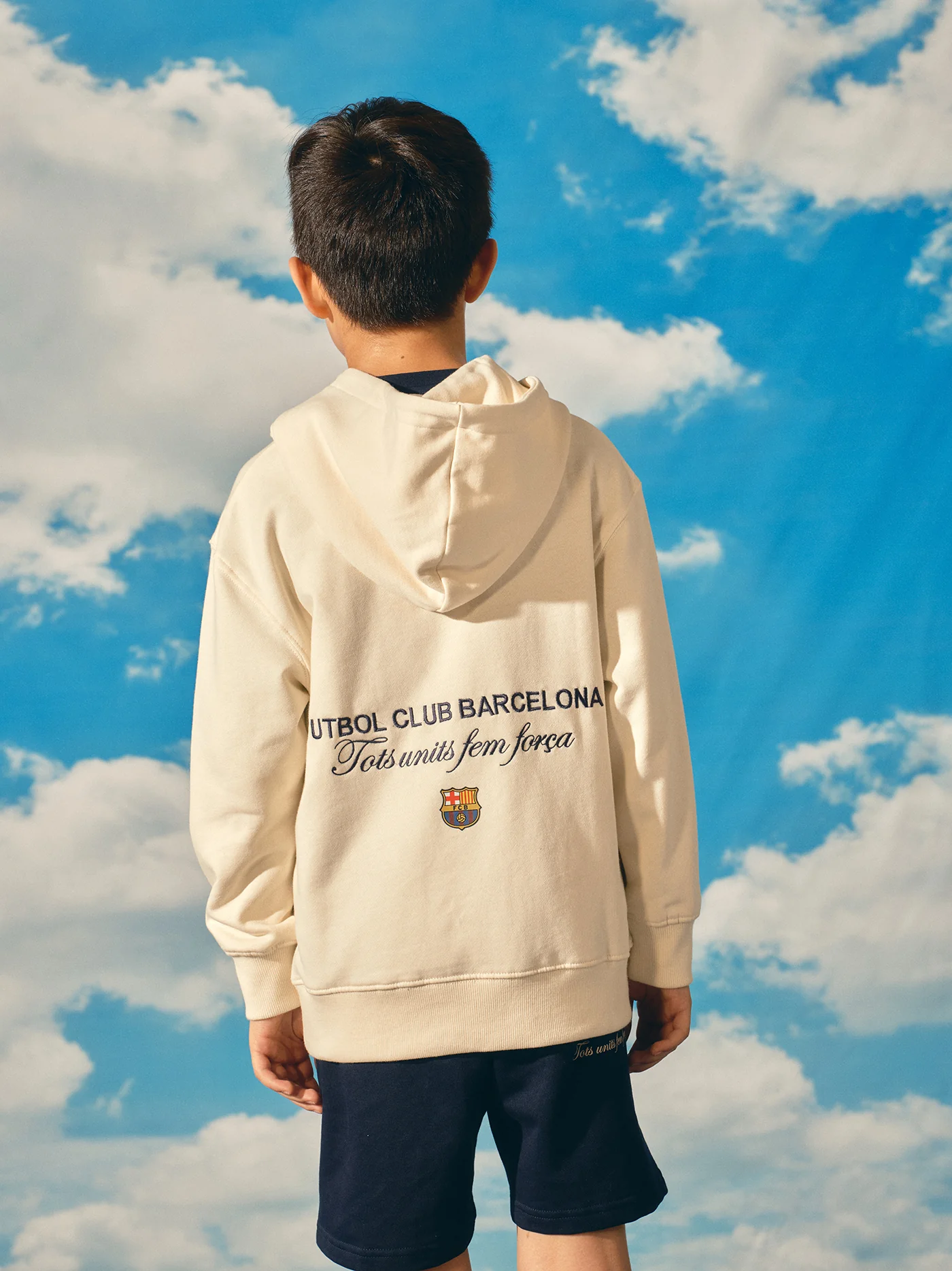 Hoodie Ecru Fan Club Barça - Junior - Image 2