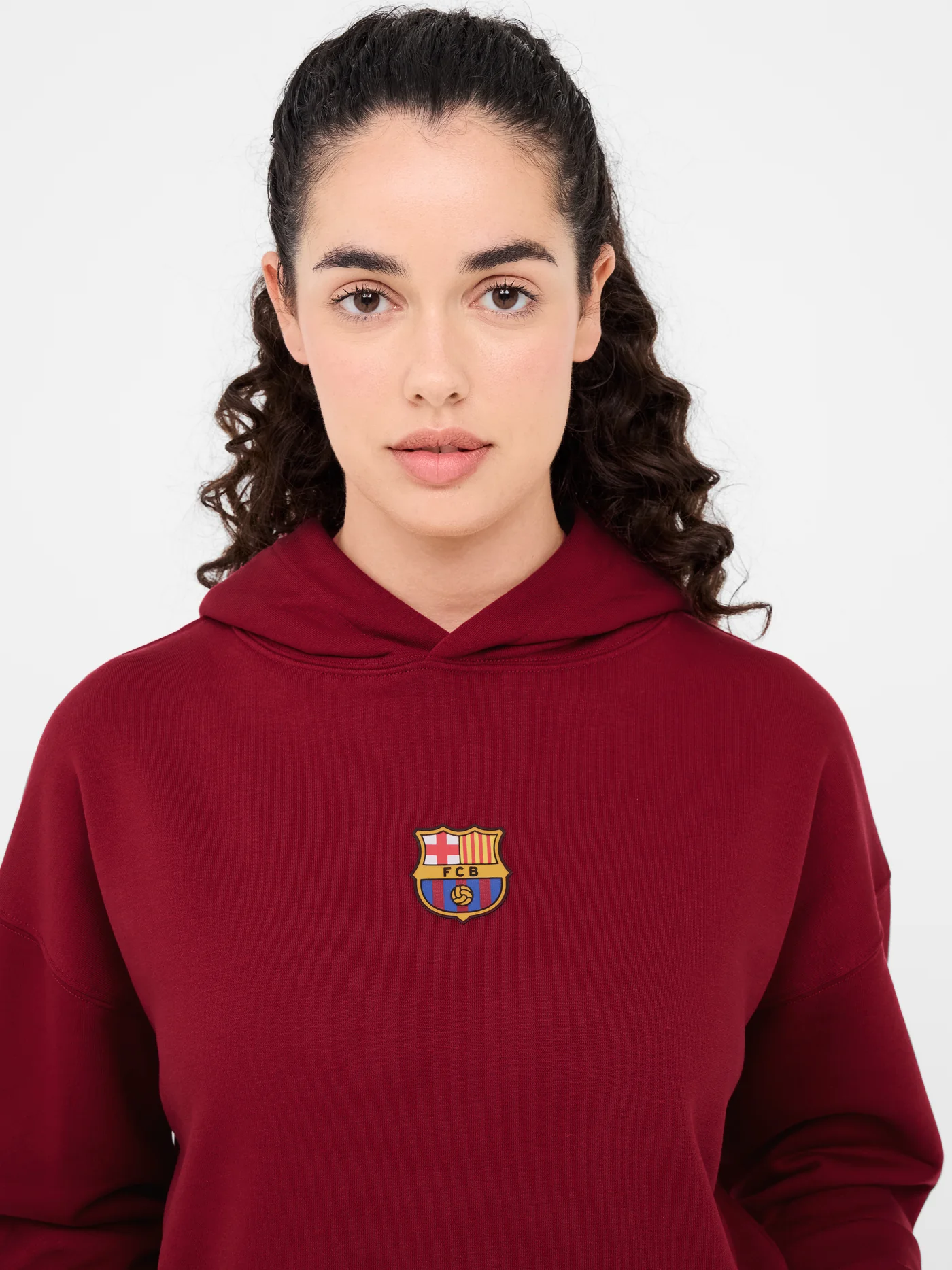 Hoodie red Barça  - Woman - Image 2