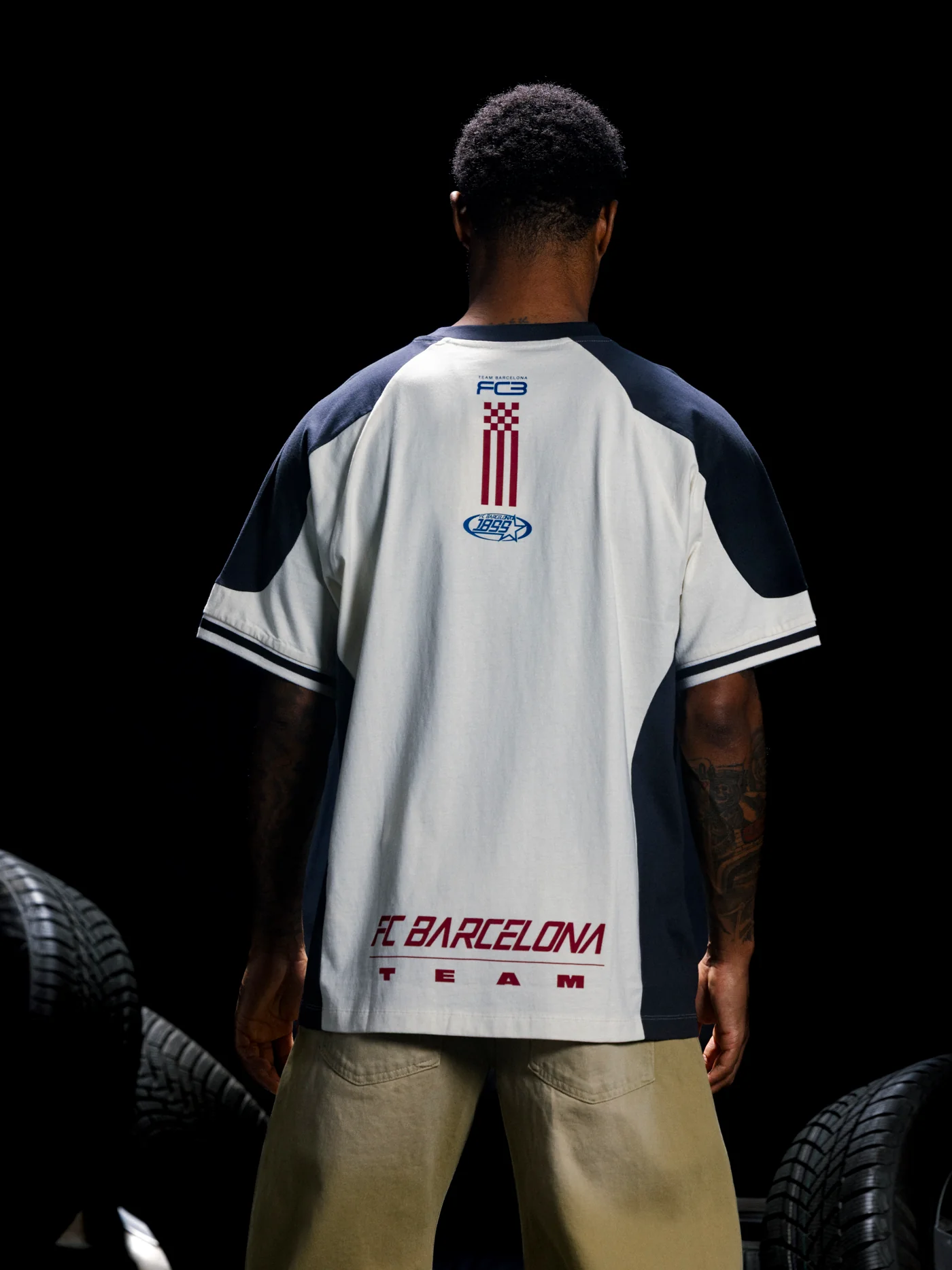 Tee Ecru Racing Barça - Image 2