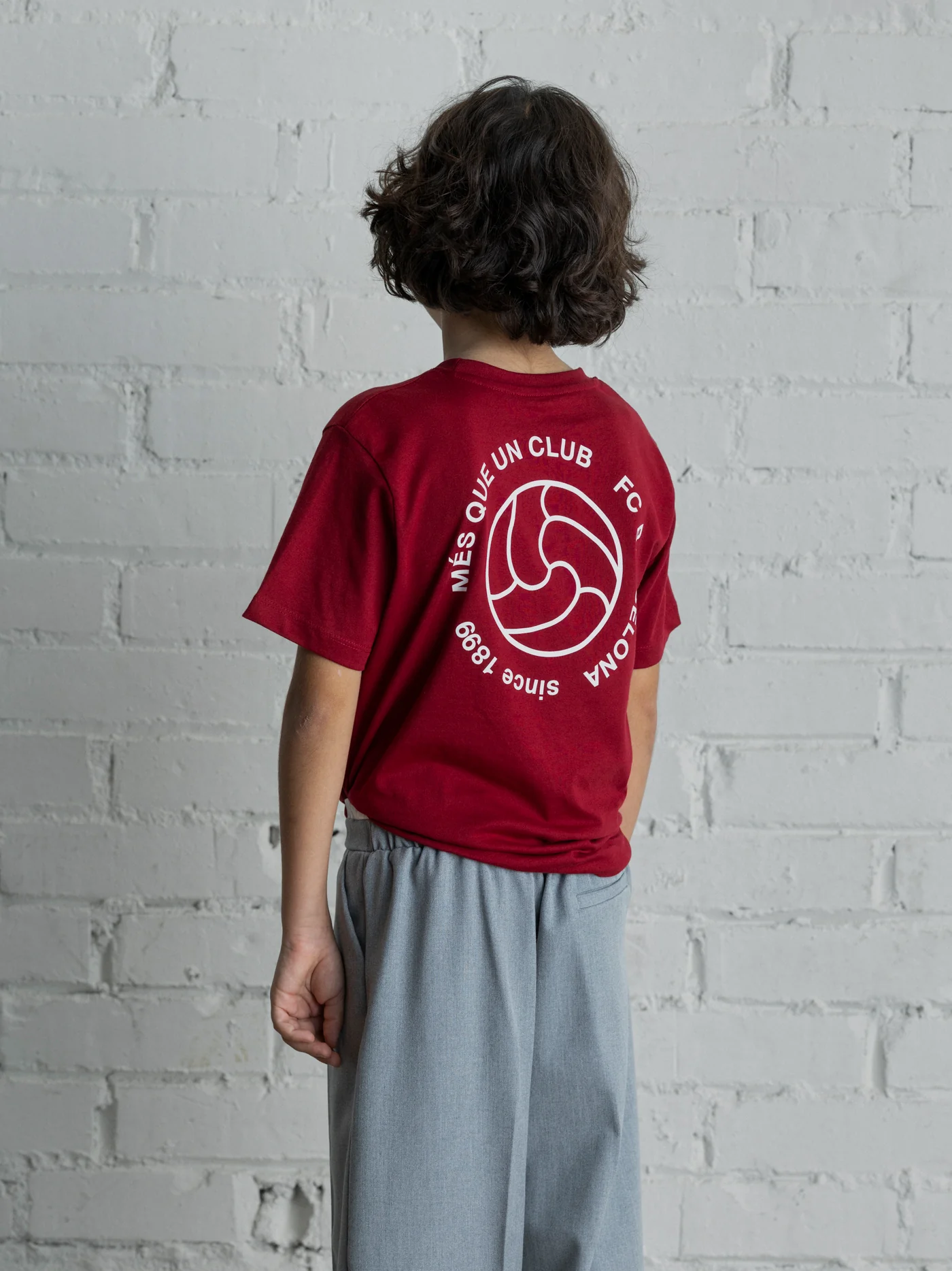 Red T-Shirt with Barça Crest - Junior - Image 2